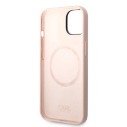 Karl Lagerfeld and Choupette Liquid Silicone Case for iPhone 14 Plus / pink