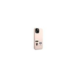 Karl Lagerfeld and Choupette Liquid Silicone Case for iPhone 14 Plus / pink