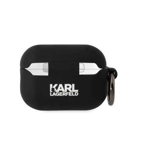 Karl Lagerfeld 3D Logo NFT Karl Head Silicone Case for AirPods Pro 2 / Black