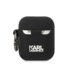 Karl Lagerfeld 3D Logo NFT Choupette Head Silicone Case for AirPods 1/2 / Black