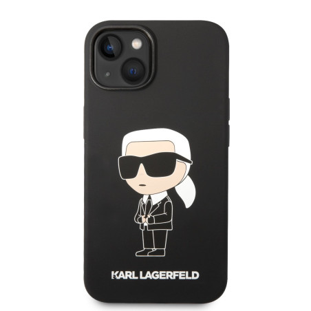 Karl Lagerfeld Liquid Silicone Ikonik NFT Case for iPhone 14 Plus / Black