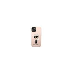 Karl Lagerfeld Liquid Silicone Ikonik NFT Case for iPhone 14 Plus / Pink