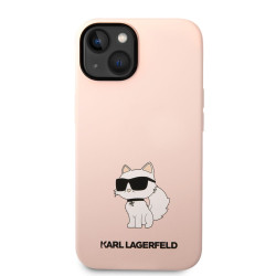 Karl Lagerfeld Liquid Silicone Choupette NFT Case for iPhone 14 Plus / Pink