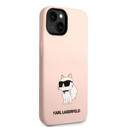 Karl Lagerfeld Liquid Silicone Choupette NFT Case for iPhone 14 Plus / Pink