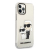 Karl Lagerfeld IML Glitter Karl and Choupette NFT Case for iPhone 12/12 Pro / transparent