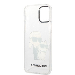 Karl Lagerfeld IML Glitter Karl and Choupette NFT Case for iPhone 12/12 Pro / transparent