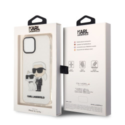 Karl Lagerfeld IML Glitter Karl and Choupette NFT Case for iPhone 12/12 Pro / transparent