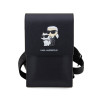 Karl Lagerfeld Saffiano Metal Logo NFT Wallet Phone Bag / black