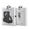 Karl Lagerfeld Saffiano Metal Logo NFT Wallet Phone Bag / black
