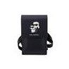 Karl Lagerfeld Saffiano Metal Logo NFT Wallet Phone Bag / black