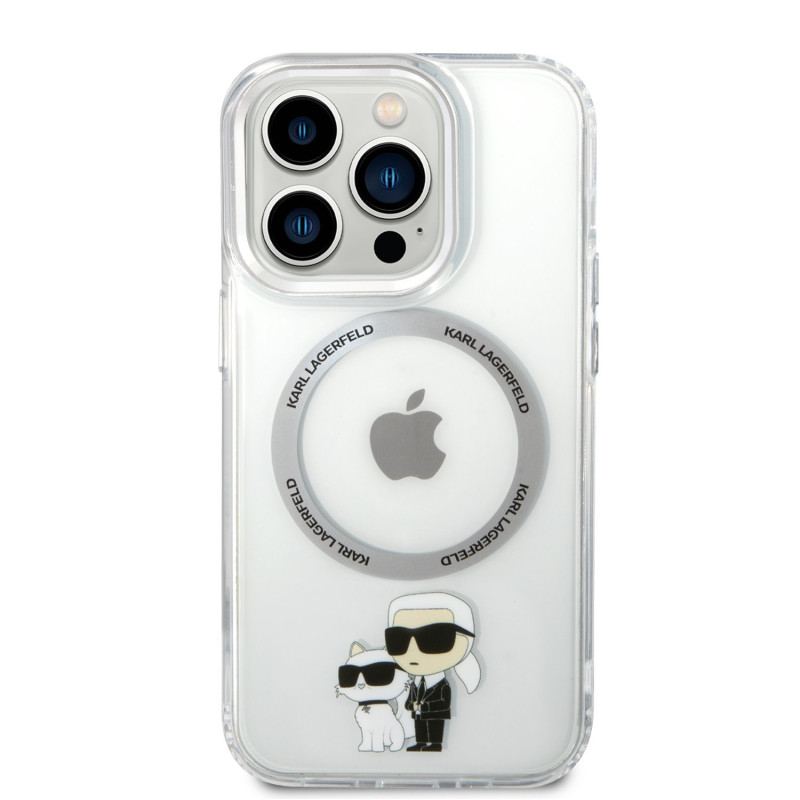 Karl Lagerfeld IML Karl and Choupette MagSafe Case for iPhone 13 Pro / transparent