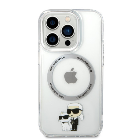 Karl Lagerfeld IML Karl and Choupette MagSafe Case for iPhone 13 Pro / transparent