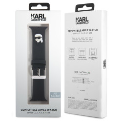 Karl Lagerfeld Karl Head NFT Watch Strap for Apple Watch 42/44/45/46/49 / black