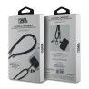 Karl Lagerfeld Universal Crossbody Strap Cord and Ikonik Pins / Black