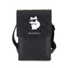 Karl Lagerfeld Saffiano Monogram Choupette NFT Wallet Phone Bag / black