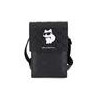 Karl Lagerfeld Saffiano Monogram Choupette NFT Wallet Phone Bag / black