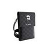 Karl Lagerfeld Saffiano Monogram Ikonik NFT Wallet Phone Bag / Black