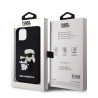 Karl Lagerfeld 3D Rubber Karl and Choupette Case for iPhone 13 / Black