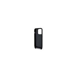 Karl Lagerfeld Saffiano Karl and Choupette Crossbody Case with Metal Strap for iPhone 15 Pro / black
