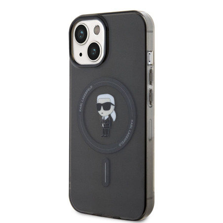 Karl Lagerfeld IML Ikonik MagSafe Case for iPhone 15 / Black