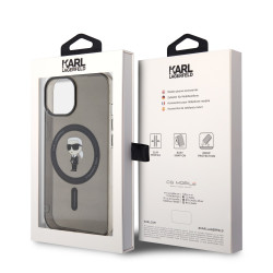 Karl Lagerfeld IML Ikonik MagSafe Case for iPhone 15 / Black