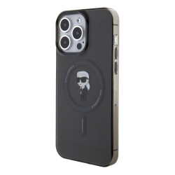 Karl Lagerfeld IML Ikonik MagSafe Case for iPhone 15 Pro Max / black