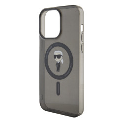 Karl Lagerfeld IML Ikonik MagSafe Case for iPhone 15 Pro Max / black