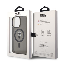 Karl Lagerfeld IML Ikonik MagSafe Case for iPhone 15 Pro Max / black