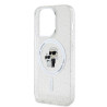 Karl Lagerfeld IML Glitter Karl and Choupette MagSafe Case for iPhone 15 Pro / Transparent