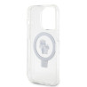 Karl Lagerfeld Ringstand Karl and Choupette MagSafe Case for iPhone 15 Pro Max / white