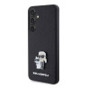 Karl Lagerfeld PU Saffiano Metal Karl and Choupette Case for Samsung Galaxy S24 / black