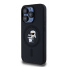 Karl Lagerfeld Liquid Silicone Karl and Choupette MagSafe Case for iPhone 15 Pro / black
