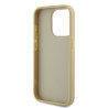 Karl Lagerfeld Wrinkled PU Signature Logo Case for iPhone 15 Pro Max / gold