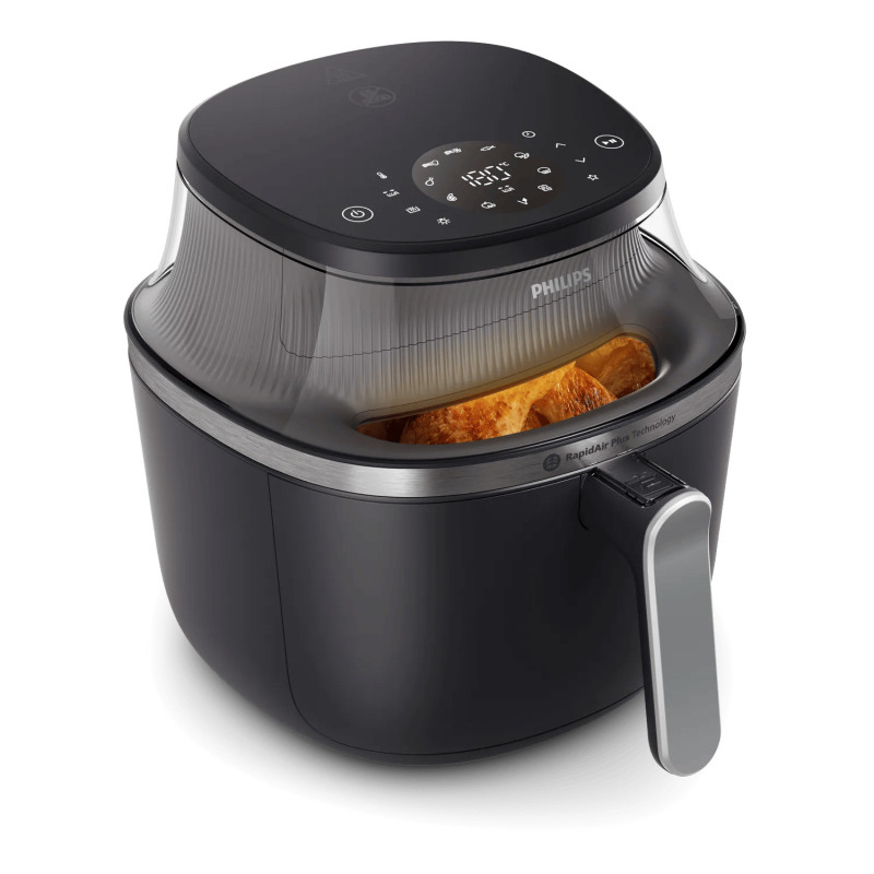 Philips 3000 series NA341/00 gruzdintuvė Vienas 7,2 L Autonominės 2000 W Karšto oro gruzdintuvė Juoda, Sidabras