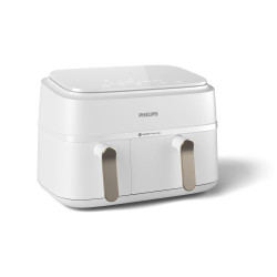 Philips 3000 series NA353/10 gruzdintuvė Dvigubas 9 L Autonominės 2750 W Karšto oro gruzdintuvė Sidabras, Balta