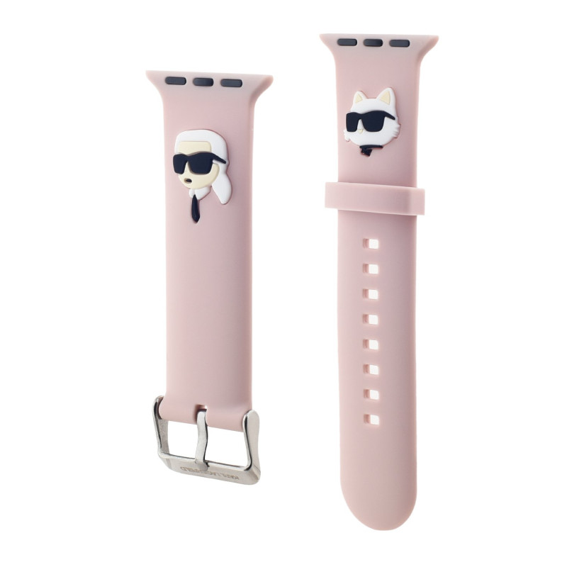 Karl Lagerfeld Karl and Choupette Head NFT Watch Strap for Apple Watch 38/40/41 / pink