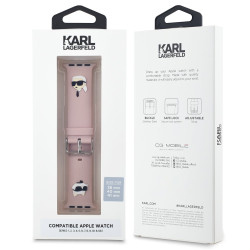 Karl Lagerfeld Karl and Choupette Head NFT Watch Strap for Apple Watch 38/40/41 / pink