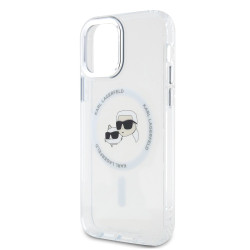 Karl Lagerfeld IML K&CH Heads Metal Frame MagSafe Case for iPhone 12/12 Pro / Transparent