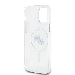 Karl Lagerfeld IML K&CH Heads Metal Frame MagSafe Case for iPhone 12/12 Pro / Transparent