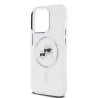 Karl Lagerfeld IML K&CH Heads Metal Frame MagSafe Case for iPhone 15 Pro / Transparent