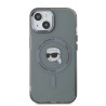 Karl Lagerfeld IML Karl Head Metal Frame MagSafe Case for iPhone 15 / Black
