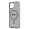 Karl Lagerfeld IML Karl Head Metal Frame MagSafe Case for iPhone 15 / Black