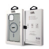 Karl Lagerfeld IML Karl Head Metal Frame MagSafe Case for iPhone 15 / Black
