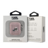 Karl Lagerfeld PU Embossed Karl and Choupette Heads Case for AirPods 1/2 / pink