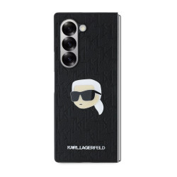 Karl Lagerfeld PU Saffiano Monogram Karl Head Case for Samsung Galaxy Z Fold 6 / black