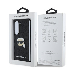 Karl Lagerfeld PU Saffiano Monogram Karl Head Case for Samsung Galaxy Z Fold 6 / black
