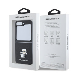 Karl Lagerfeld PU Saffiano Karl and Choupette Case for Samsung Galaxy Z Flip 6/7 FE / Black