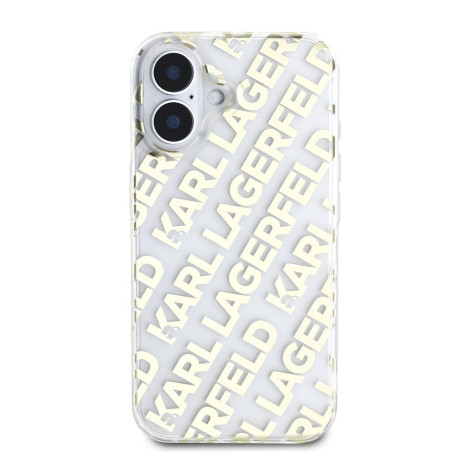 Karl Lagerfeld IML Electroplated Repeated Logo Case for iPhone 16 / Gold
