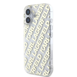 Karl Lagerfeld IML Electroplated Repeated Logo Case for iPhone 16 / Gold