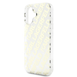 Karl Lagerfeld IML Electroplated Repeated Logo Case for iPhone 16 / Gold